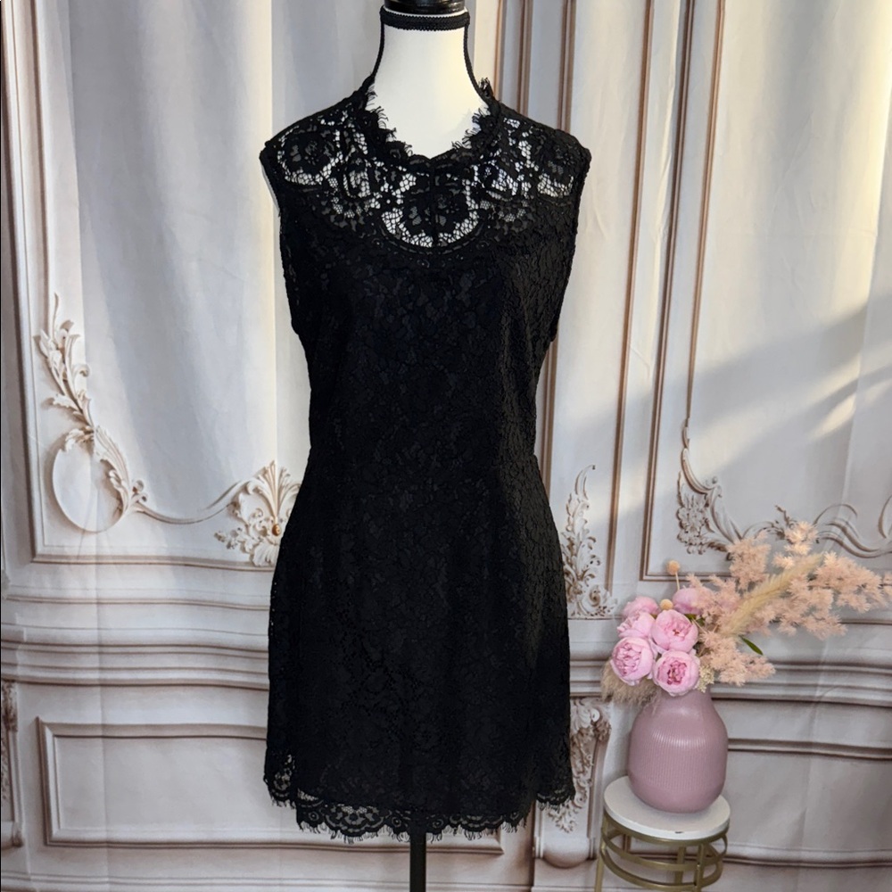 IRO Black Sheath Mini Dress Halter Sleeveless